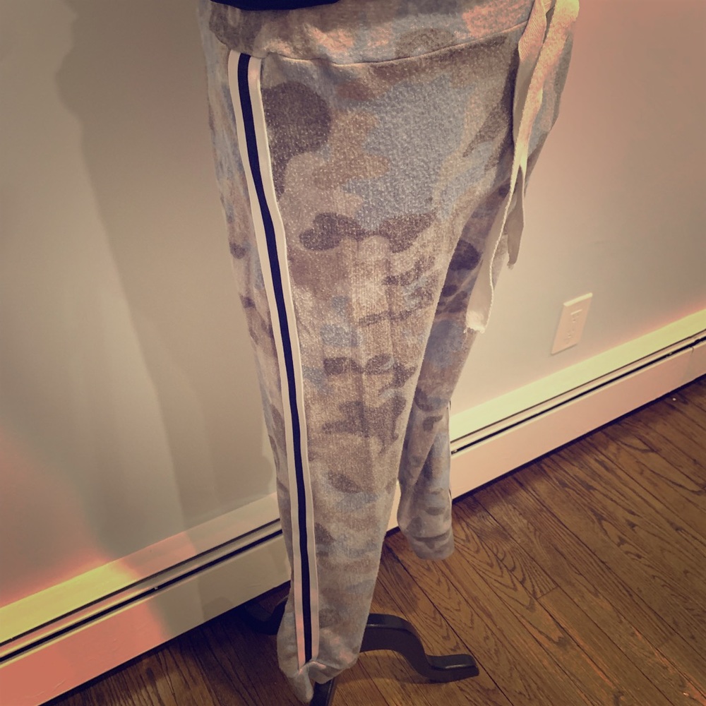 Gray camo joggers
